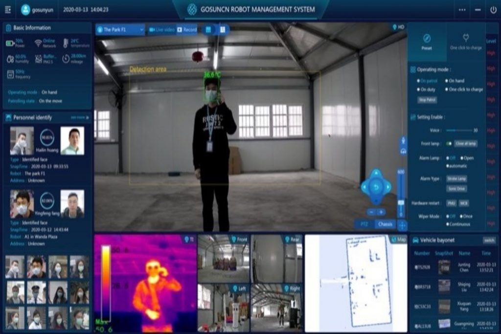 Koronavirüs 5g robot insan ateşi ölçme 